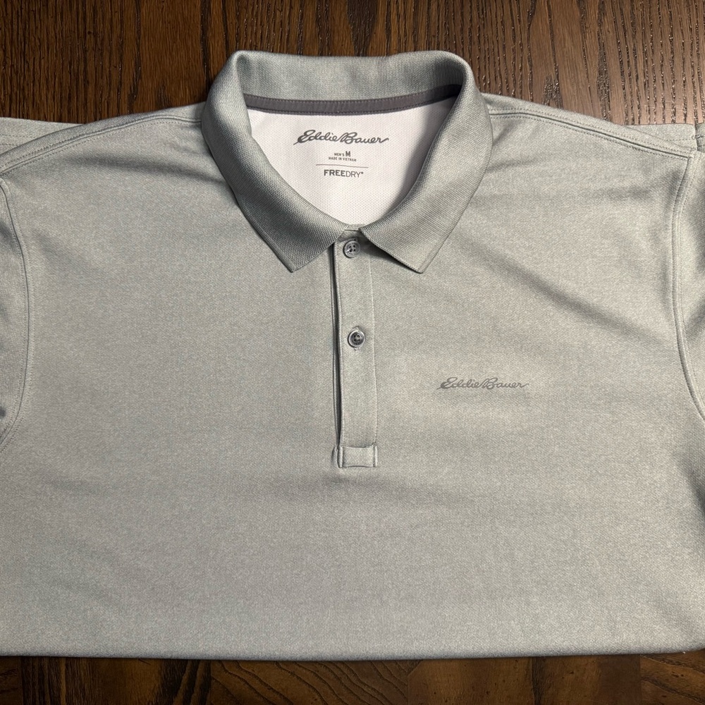 Eddie Bauer Men's Gray Polo Shirt - M